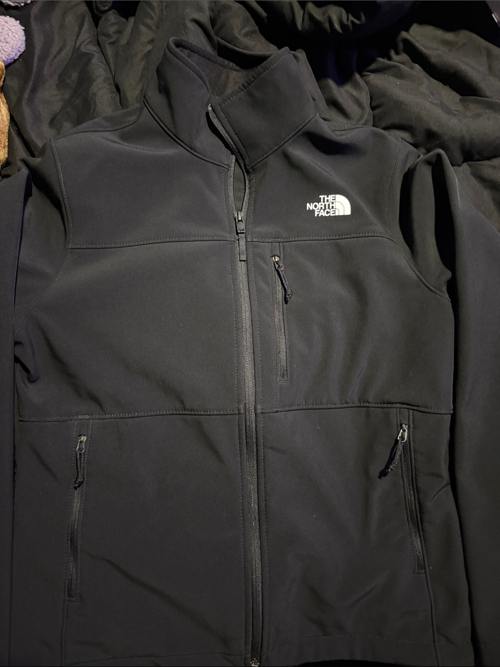 The North Face Men’s Black Softshell Jacket with Logo